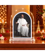 Shree Shree Ravi Shankar L Shape Acrylic Showpiece 3 X 3.5 Inch For Home, Office And Car (F176842)