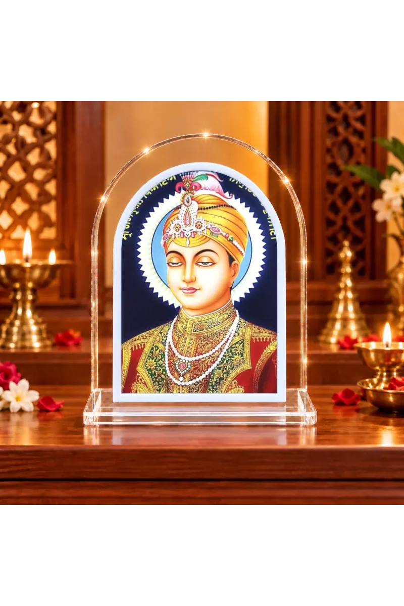 Guru Nanaki Ji L Shape Acrylic Showpiece 3 X 3.5 Inch For Home, Office And Car (F176848)