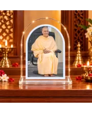 Radhanath Swami L Shape Acrylic Showpiece 3 X 3.5 Inch For Home, Office And Car (F176852)
