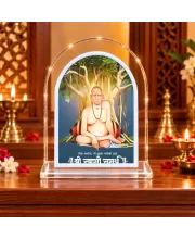 Swami Samarth L Shape Acrylic Showpiece 3 X 3.5 Inch For Home, Office And Car (F176857)