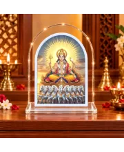 Surya Dev L Shape Acrylic Showpiece 3 X 3.5 Inch For Home, Office And Car (F176858)