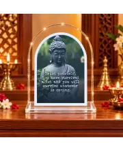 Buddha L Shape Acrylic Showpiece 3 X 3.5 Inch For Home, Office And Car (F176859)