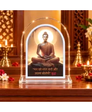 Buddha L Shape Acrylic Showpiece 3 X 3.5 Inch For Home, Office And Car (F176865)