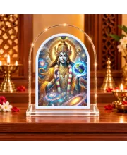 Lord Vishnu L Shape Acrylic Showpiece 3 X 3.5 Inch For Home, Office And Car (F176867)