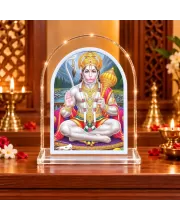 Hanuman L Shape Acrylic Showpiece 3 X 3.5 Inch For Home, Office And Car (F176870)