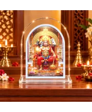 Panchmukhi Hanuman L Shape Acrylic Showpiece 3 X 3.5 Inch For Home, Office And Car (F176876)