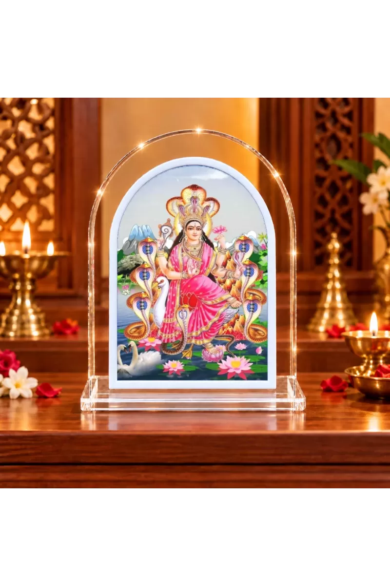 Maa Manasha L Shape Acrylic Showpiece 3 X 3.5 Inch For Home, Office And Car (F176878)