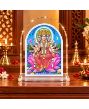 Mata Gayatri L Shape Acrylic Showpiece 3 X 3.5 Inch For Home, Office And Car (F176881)