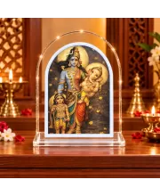 Maa Durga L Shape Acrylic Showpiece 3 X 3.5 Inch For Home, Office And Car (F176883)