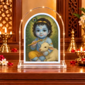 Lord Krishna L Shape Acrylic Showpiece 3 X 3.5 Inch For Home, Office And Car (F176890) Lord Krishna L Shape Acrylic Showpiece 3 X 3.5 Inch For Home, Office And Car (F176890)