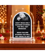 A. P. J. Abdul Kalam L Shape Acrylic Showpiece 3 X 3.5 Inch For Home, Office And Car (F176892)
