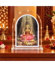 Maa Lakshmi L Shape Acrylic Showpiece 3 X 3.5 Inch For Home, Office And Car (F176899)