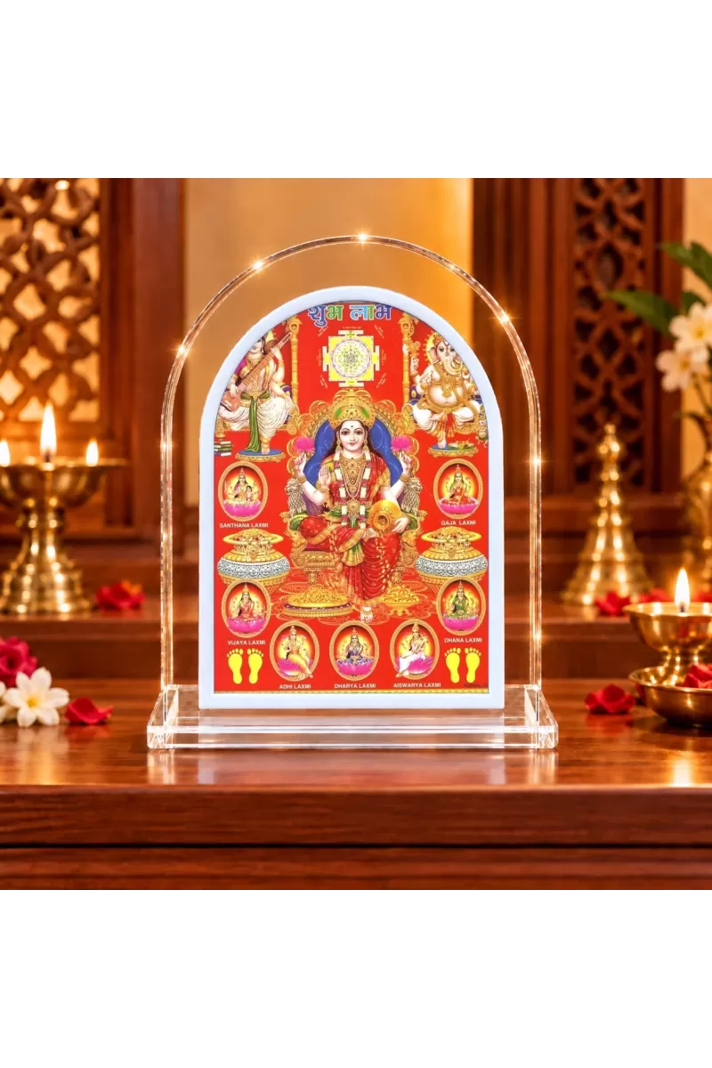Astha Lakshmi L Shape Acrylic Showpiece 3 X 3.5 Inch For Home, Office And Car (F176901)