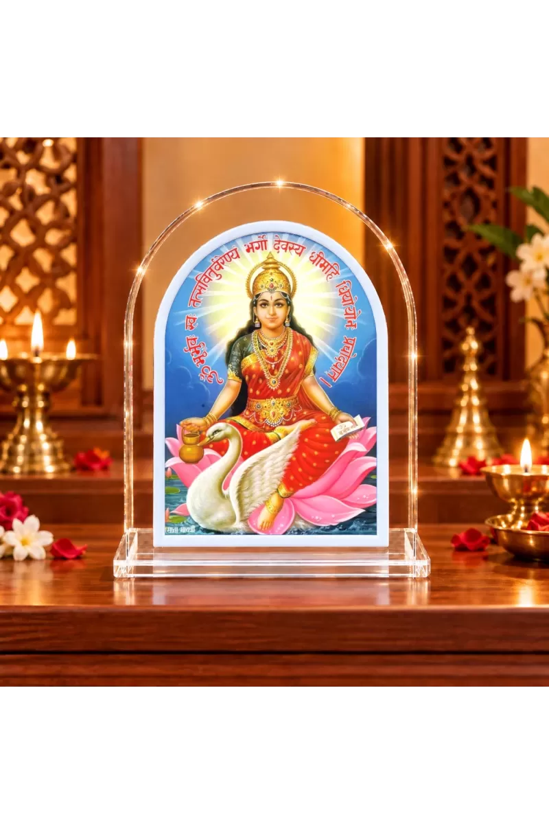 Goddess Lakshmi L Shape Acrylic Showpiece 3 X 3.5 Inch For Home, Office And Car (F176902)