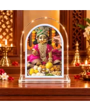 Laddu Gopal L Shape Acrylic Showpiece 3 X 3.5 Inch For Home, Office And Car (F176917)