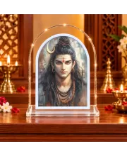 Lord Shiva L Shape Acrylic Showpiece 3 X 3.5 Inch For Home, Office And Car (F176920)