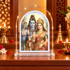 Shiva Parvati L Shape Acrylic Showpiece 3 X 3.5 Inch For Home, Office And Car (F176921) Shiva Parvati L Shape Acrylic Showpiece 3 X 3.5 Inch For Home, Office And Car (F176921)