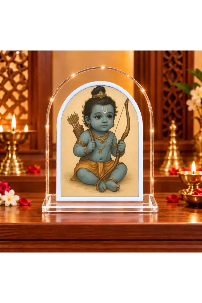 Lord Rama L Shape Acrylic Showpiece 3 X 3.5 Inch For Home, Office And Car (F176925)