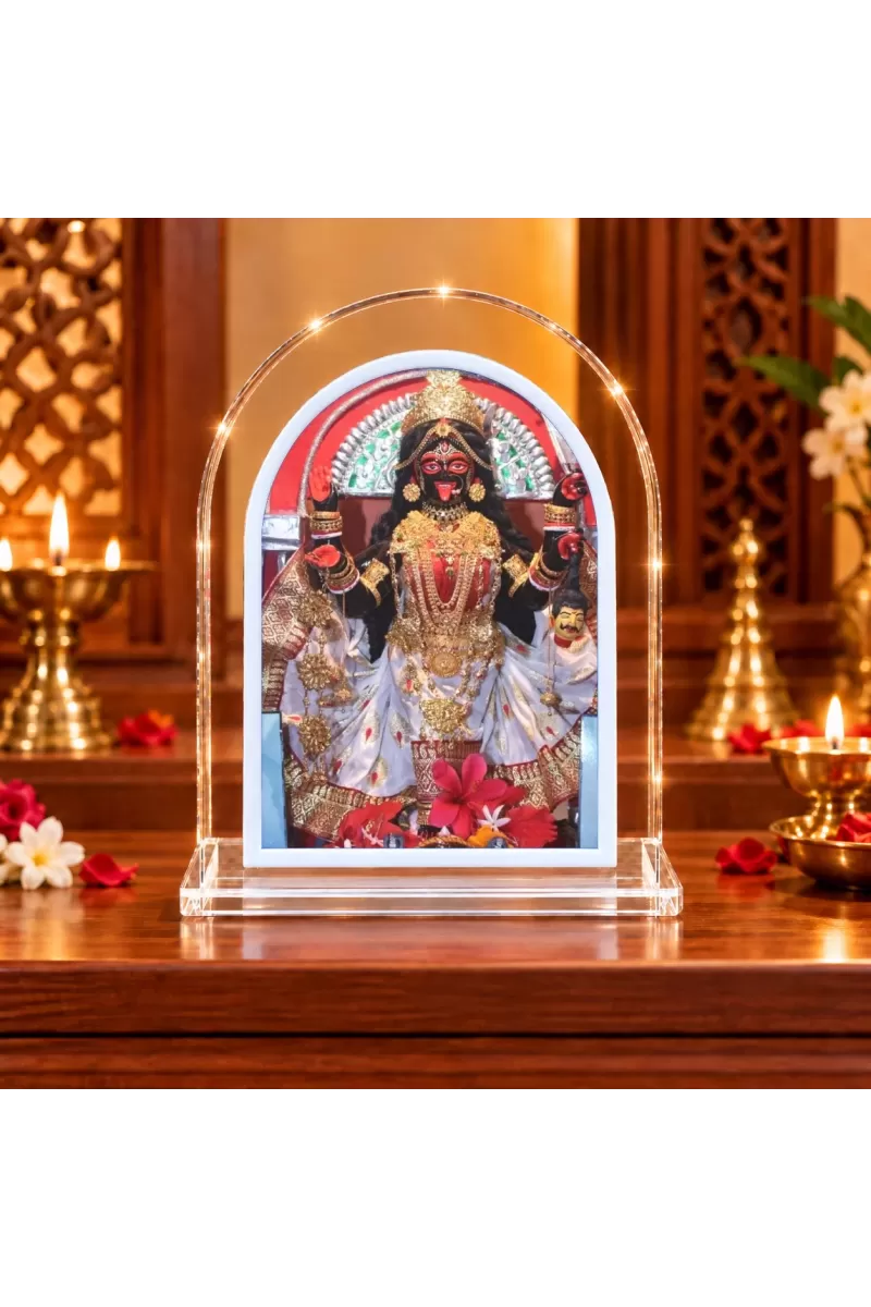 Goddess Kali L Shape Acrylic Showpiece 3 X 3.5 Inch For Home, Office And Car (F176927)