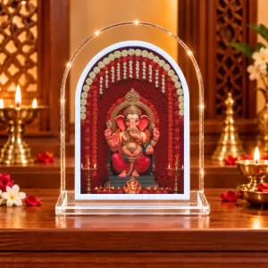 Lord Ganesha L Shape Acrylic Showpiece 3 X 3.5 Inch For Home, Office And Car (F176928) Lord Ganesha L Shape Acrylic Showpiece 3 X 3.5 Inch For Home, Office And Car (F176928)