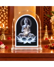 Buddha L Shape Acrylic Showpiece 3 X 3.5 Inch For Home, Office And Car (F176930)