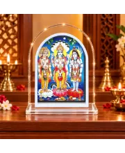 Brammha Vishnu And Maheswar L Shape Acrylic Showpiece 3 X 3.5 Inch For Home, Office And Car (F176936)