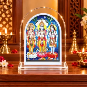 Brammha Vishnu And Maheswar L Shape Acrylic Showpiece 3 X 3.5 Inch For Home, Office And Car (F176936) Brammha Vishnu And Maheswar L Shape Acrylic Showpiece 3 X 3.5 Inch For Home, Office And Car (F176936)