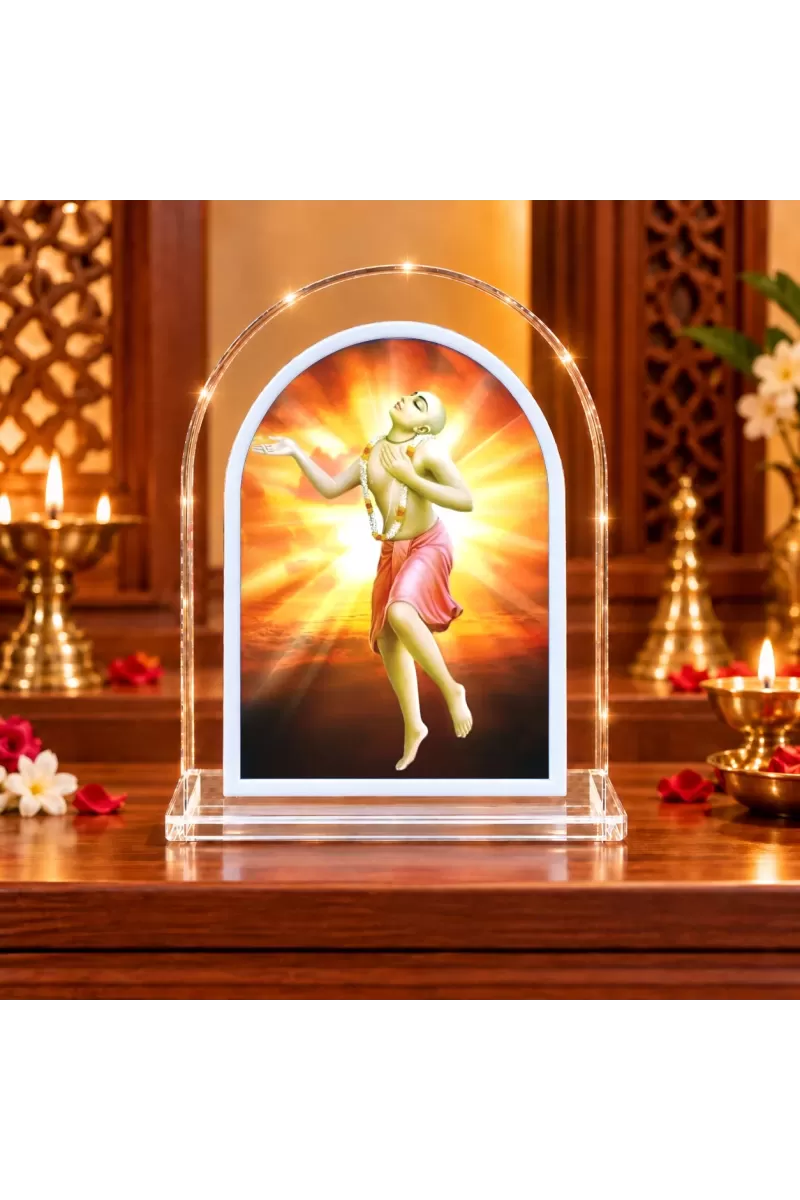 Shree Chaitannya L Shape Acrylic Showpiece 3 X 3.5 Inch For Home, Office And Car (F176937)