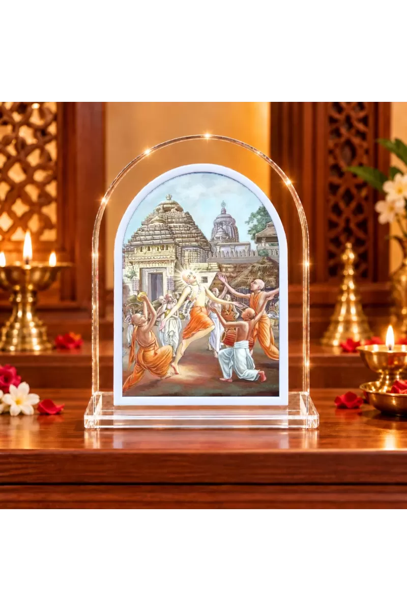 Lord Chaitannya Mahapravu L Shape Acrylic Showpiece 3 X 3.5 Inch For Home, Office And Car (F176938)