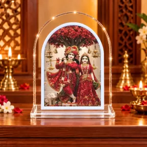 Radha Krishna L Shape Acrylic Showpiece 3 X 3.5 Inch For Home, Office And Car (F176942) Radha Krishna L Shape Acrylic Showpiece 3 X 3.5 Inch For Home, Office And Car (F176942)