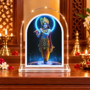 Lord Krishna L Shape Acrylic Showpiece 3 X 3.5 Inch For Home, Office And Car (F176943) Lord Krishna L Shape Acrylic Showpiece 3 X 3.5 Inch For Home, Office And Car (F176943)