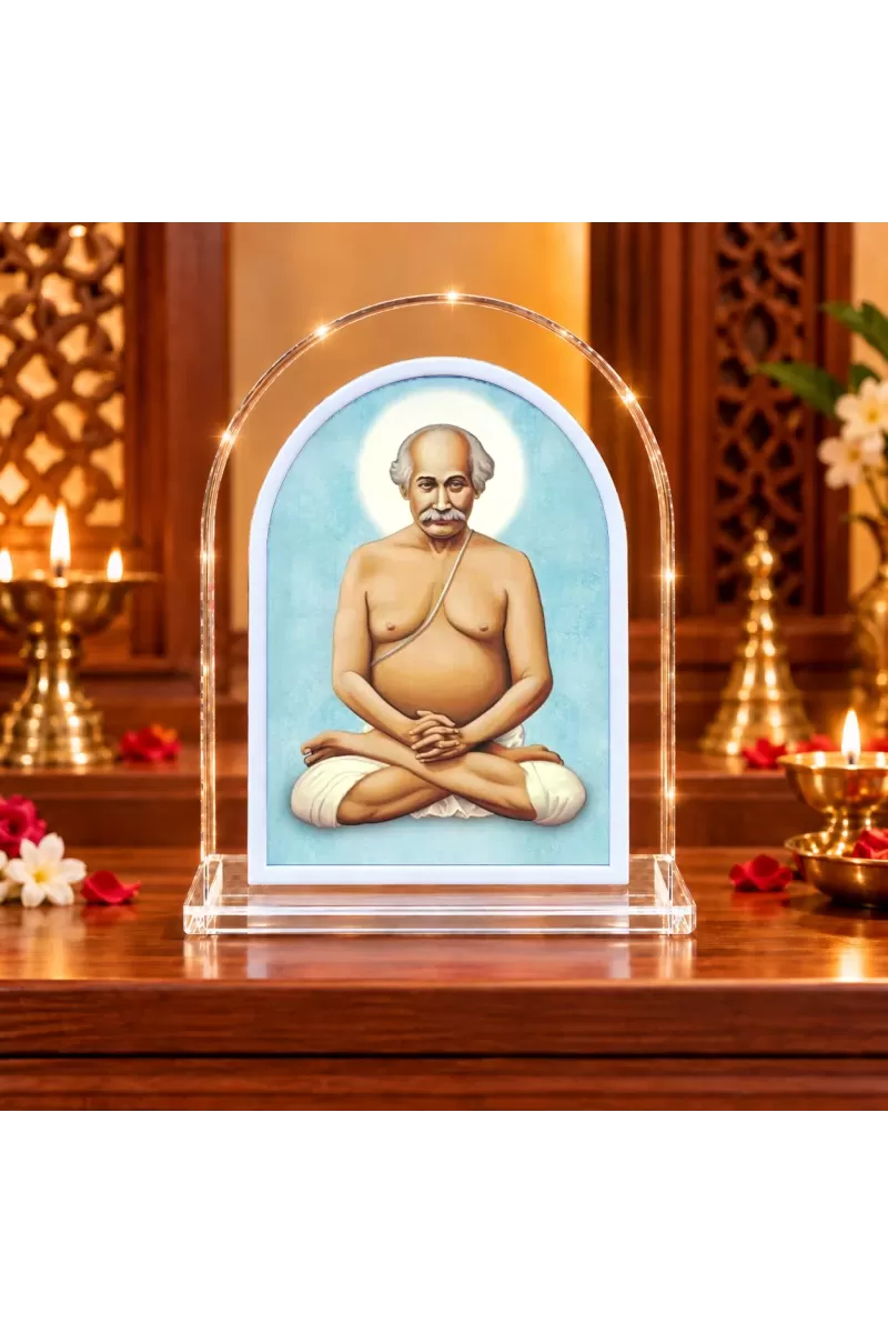 Lahiri Mahashay L Shape Acrylic Showpiece 3 X 3.5 Inch For Home, Office And Car (F176945)