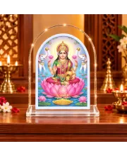Goddess Lakshmi L Shape Acrylic Showpiece 3 X 3.5 Inch For Home, Office And Car (F176948)