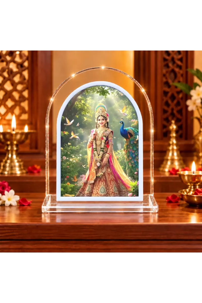 Radha Raani L Shape Acrylic Showpiece 3 X 3.5 Inch For Home, Office And Car (F176949)