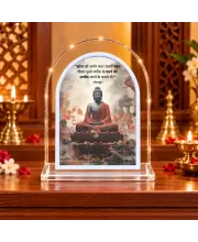 Buddha L Shape Acrylic Showpiece 3 X 3.5 Inch For Home, Office And Car (F176951)
