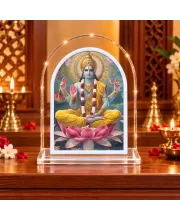 Lord Vishnu L Shape Acrylic Showpiece 3 X 3.5 Inch For Home, Office And Car (F176952)
