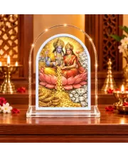 Lakshmi Narayna L Shape Acrylic Showpiece 3 X 3.5 Inch For Home, Office And Car (F176954)