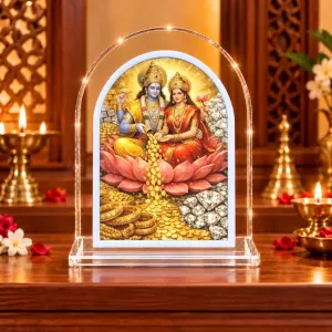Lakshmi Narayna L Shape Acrylic Showpiece 3 X 3.5 Inch For Home, Office And Car (F176954) Lakshmi Narayna L Shape Acrylic Showpiece 3 X 3.5 Inch For Home, Office And Car (F176954)