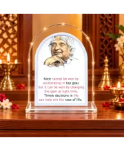 A. P. J. Abdul Kalam L Shape Acrylic Showpiece 3 X 3.5 Inch For Home, Office And Car (F176958)