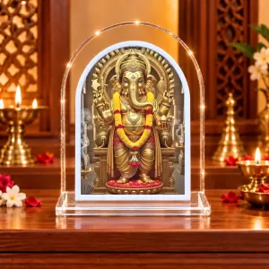 Lord Ganesha L Shape Acrylic Showpiece 3 X 3.5 Inch For Home, Office And Car (F176959) Lord Ganesha L Shape Acrylic Showpiece 3 X 3.5 Inch For Home, Office And Car (F176959)