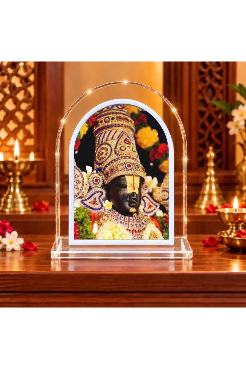 Lord Venkateswara L Shape Acrylic Showpiece 3 X 3.5 Inch For Home, Office And Car (F176960)
