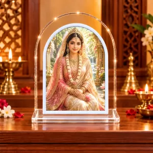 Indian Bride L Shape Acrylic Showpiece 3 X 3.5 Inch For Home, Office And Car (F176961) Indian Bride L Shape Acrylic Showpiece 3 X 3.5 Inch For Home, Office And Car (F176961)