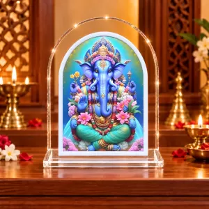 Lord Ganesha L Shape Acrylic Showpiece 3 X 3.5 Inch For Home, Office And Car (F176963) Lord Ganesha L Shape Acrylic Showpiece 3 X 3.5 Inch For Home, Office And Car (F176963)