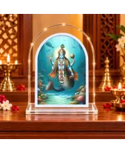 Matsya Avatar L Shape Acrylic Showpiece 3 X 3.5 Inch For Home, Office And Car (F176964)