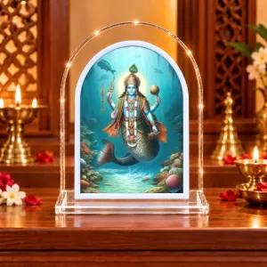 Matsya Avatar L Shape Acrylic Showpiece 3 X 3.5 Inch For Home, Office And Car (F176964) Matsya Avatar L Shape Acrylic Showpiece 3 X 3.5 Inch For Home, Office And Car (F176964)
