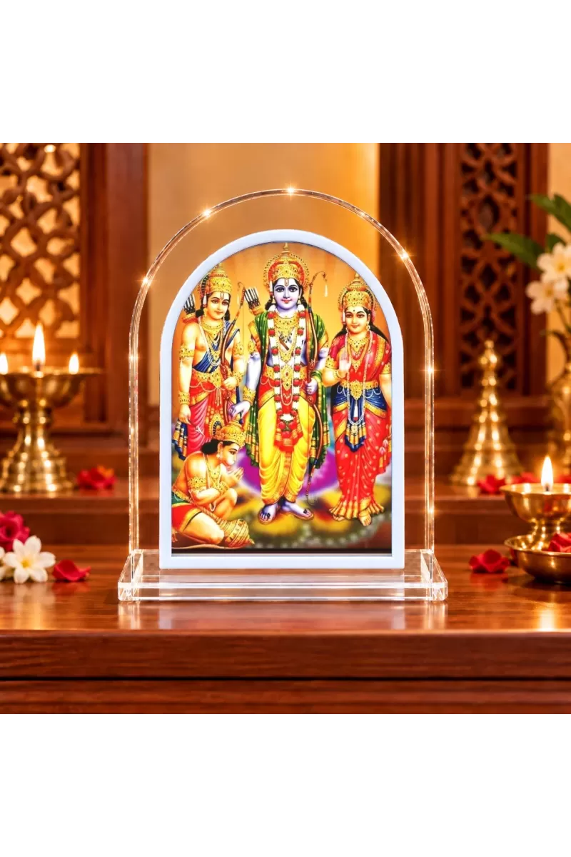 Lord Shree Ram L Shape Acrylic Showpiece 3 X 3.5 Inch For Home, Office And Car (F176965)