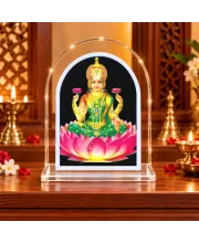 Goddess Lakshmi L Shape Acrylic Showpiece 3 X 3.5 Inch For Home, Office And Car (F176969)