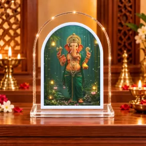 Lord Ganesha L Shape Acrylic Showpiece 3 X 3.5 Inch For Home, Office And Car (F176972) Lord Ganesha L Shape Acrylic Showpiece 3 X 3.5 Inch For Home, Office And Car (F176972)