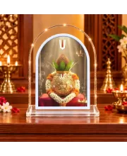 Hindu Puja Kalash L Shape Acrylic Showpiece 3 X 3.5 Inch For Home, Office And Car (F176975)