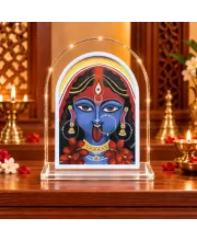Goddess Kali L Shape Acrylic Showpiece 3 X 3.5 Inch For Home, Office And Car (F176980)
